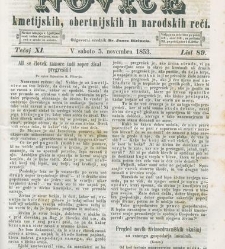 Kmetijske in rokodelske novize(1853) document 509742