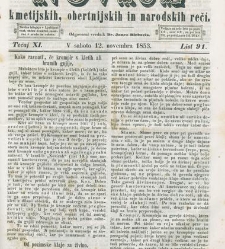 Kmetijske in rokodelske novize(1853) document 509750