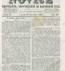 Kmetijske in rokodelske novize(1853) document 509754