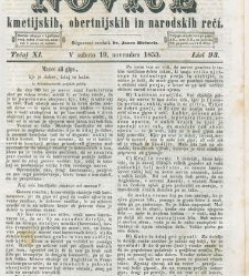 Kmetijske in rokodelske novize(1853) document 509758