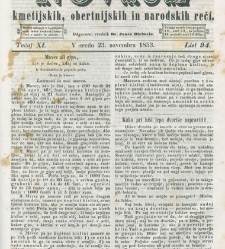 Kmetijske in rokodelske novize(1853) document 509762