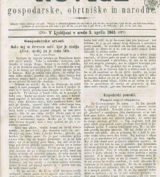 Kmetijske in rokodelske novize(1865) document 514410