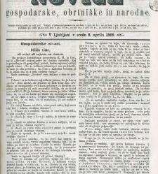 Kmetijske in rokodelske novize(1868) document 515690