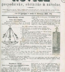 Kmetijske in rokodelske novize(1869) document 516045