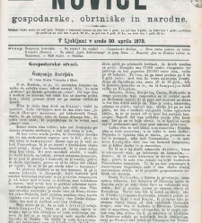 Kmetijske in rokodelske novize(1873) document 517825