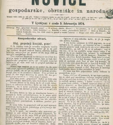 Kmetijske in rokodelske novize(1874) document 518145