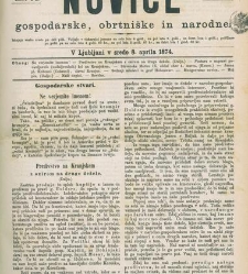 Kmetijske in rokodelske novize(1874) document 518219