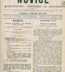 Kmetijske in rokodelske novize(1874) document 518235