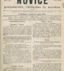 Kmetijske in rokodelske novize(1874) document 518299