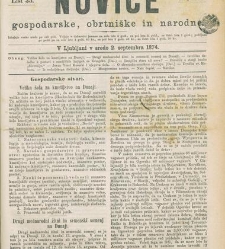 Kmetijske in rokodelske novize(1874) document 518387