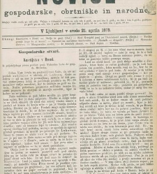 Kmetijske in rokodelske novize(1875) document 518657